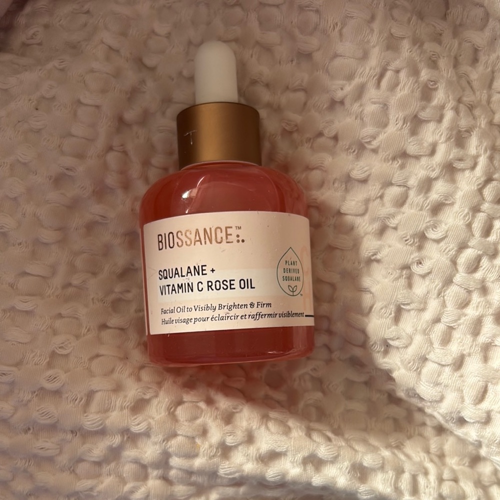 Biossance Squalane + Vitamin C Rose Oil - Pink and White